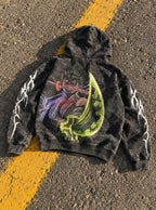 Zoro Neon Slash – Hoodie – flat-lay | One Piece