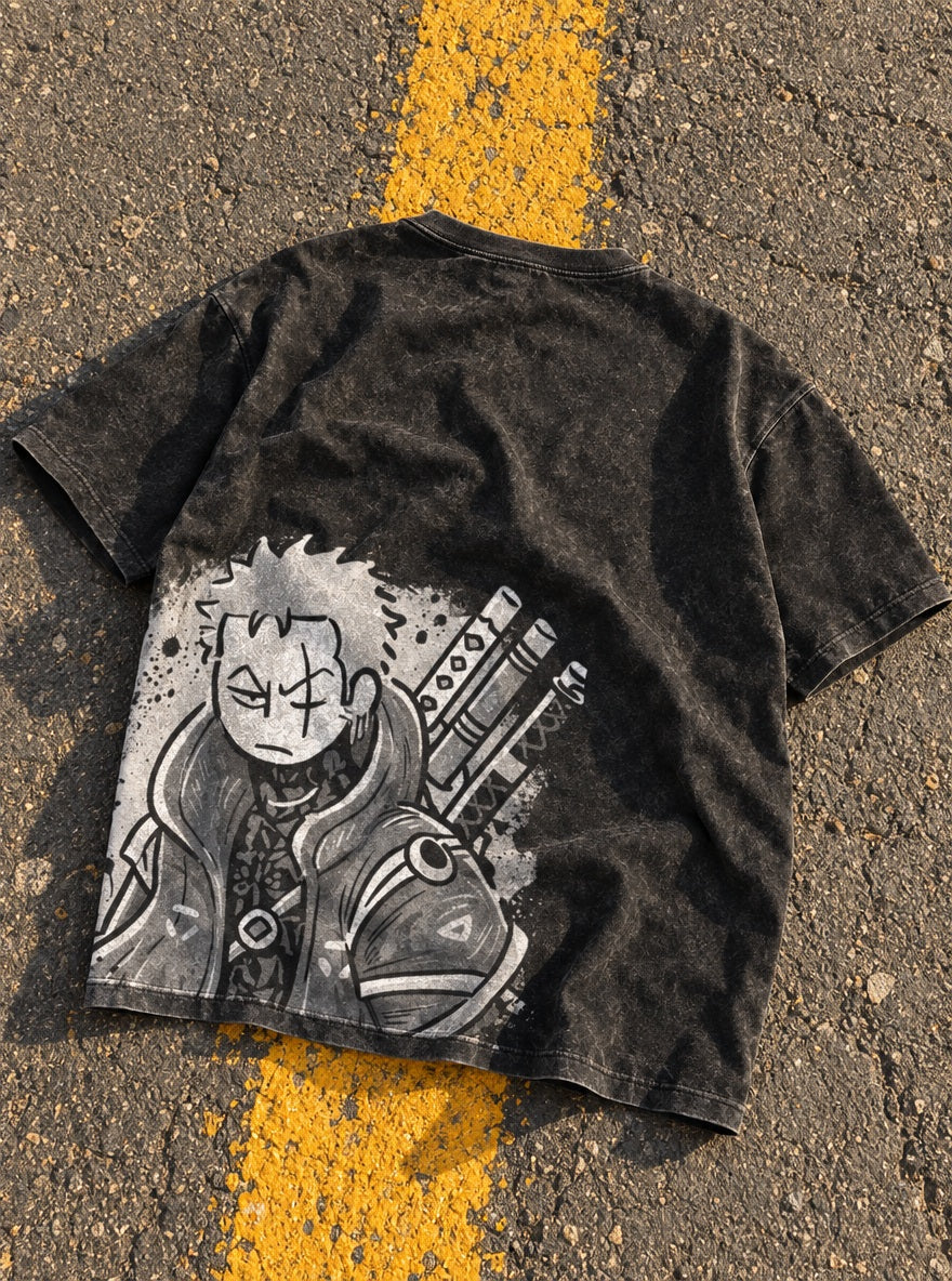 Chibi Zoro – T-Shirt – flat-lay | One Piece