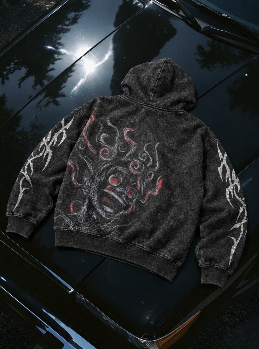 Gear 5 Sketch – Hoodie – flat-lay | One Piece