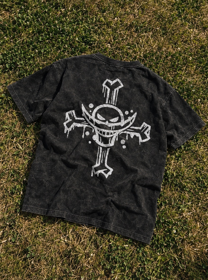 Whitebeard Jolly Roger – T-Shirt – flat-lay | One Piece