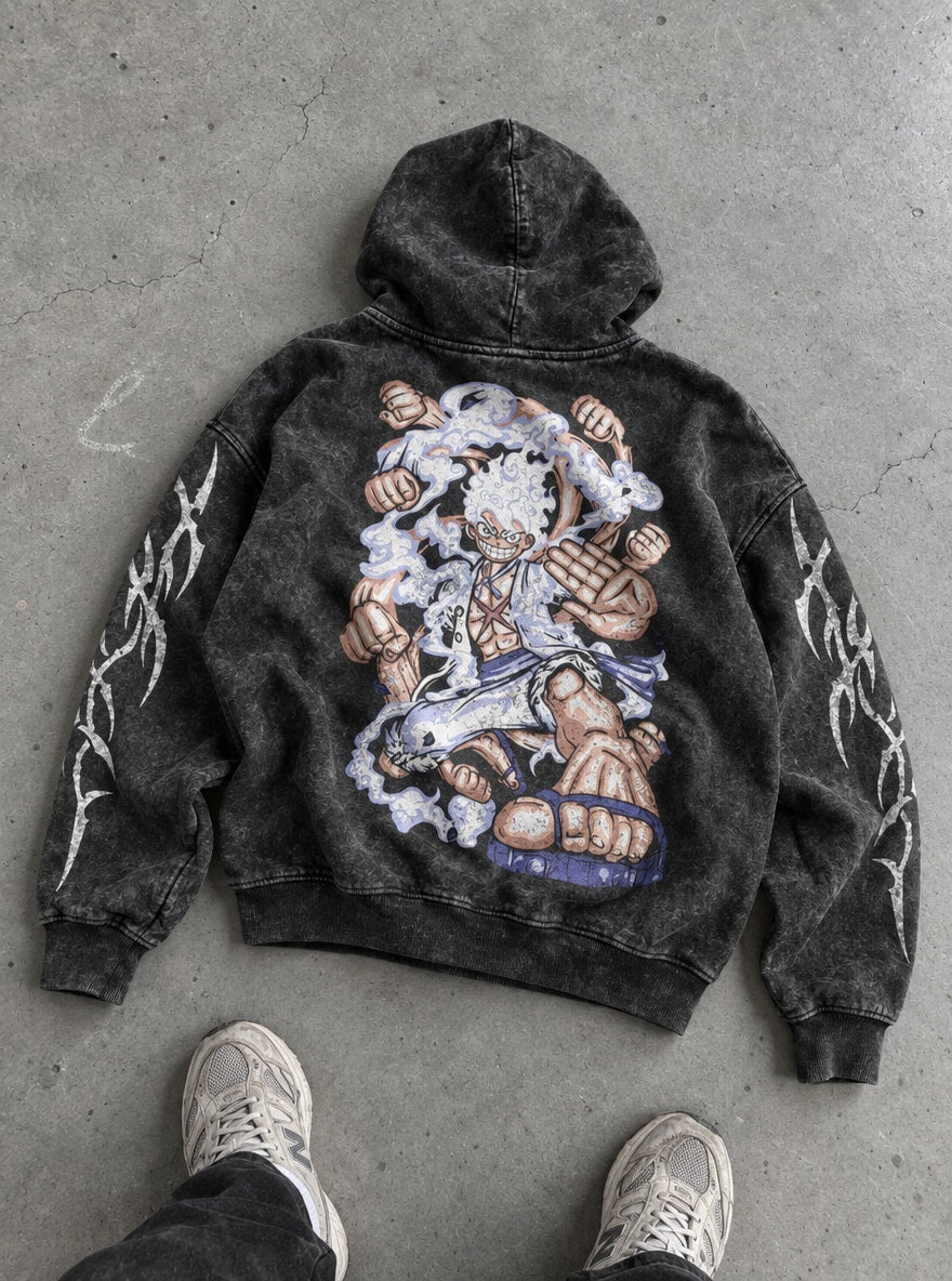 Gear 5 Barrage – Hoodie – flat-lay | One Piece