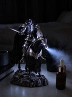 Skull Knight Mist Diffuser Figure – glowing with mist at night | Berserk