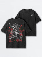 Crimson Gaze – Black T-Shirt – mockup | Demon Slayer