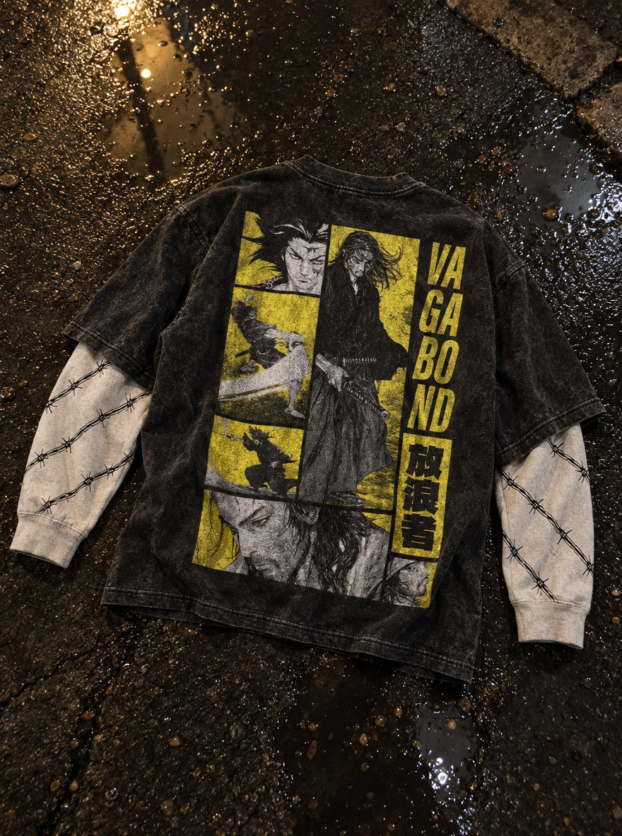 Musashi Yellow Panels – Double Sleeves – flat-lay | Vagabond