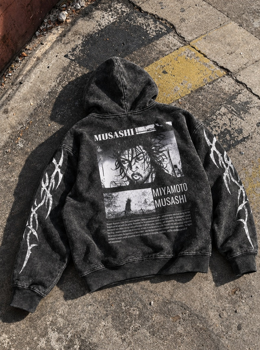 Musashi Bio – Hoodie – flat-lay | Vagabond