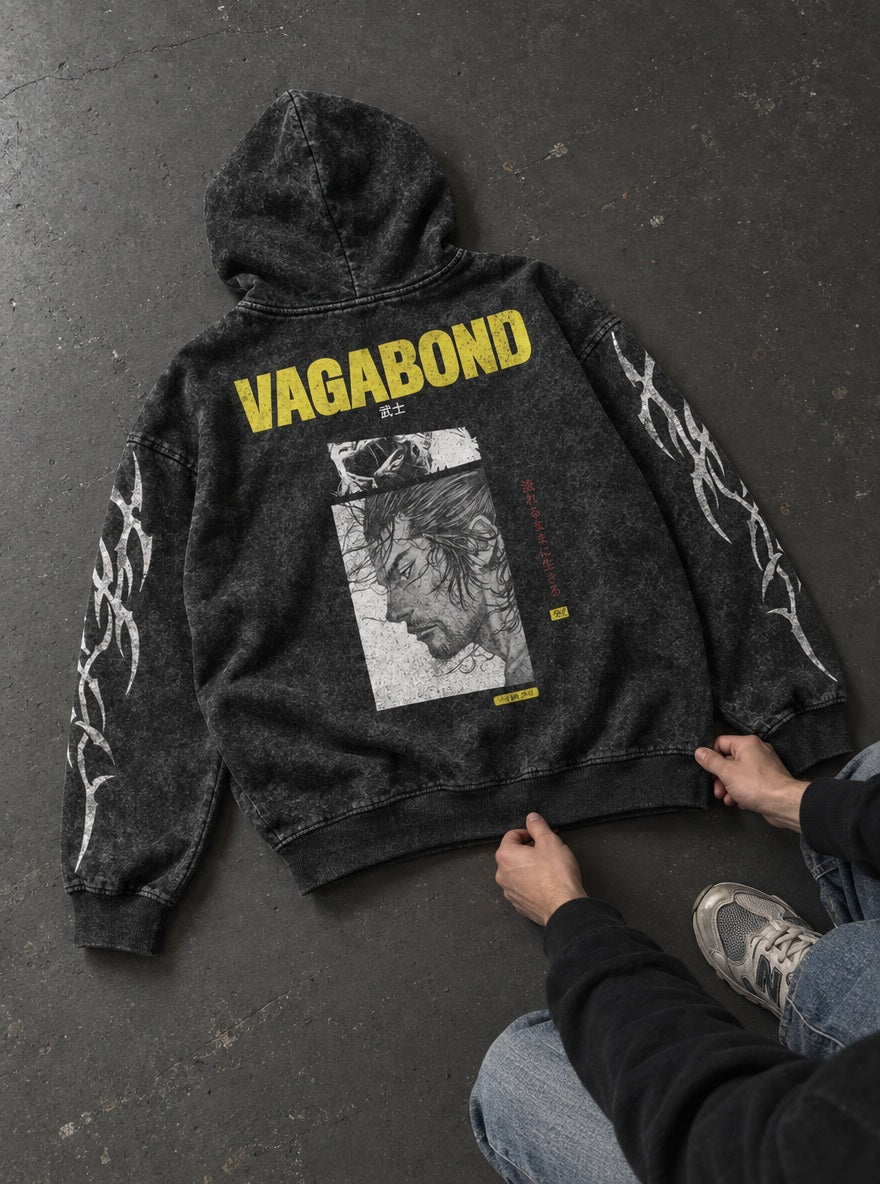Musashi Profile – Hoodie – flat-lay | Vagabond