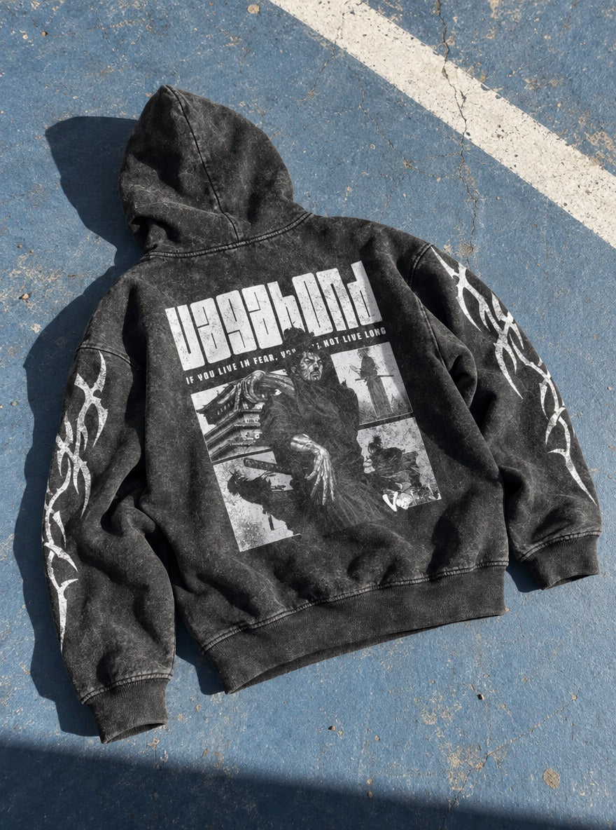 Fearless Musashi – Hoodie – flat-lay | Vagabond