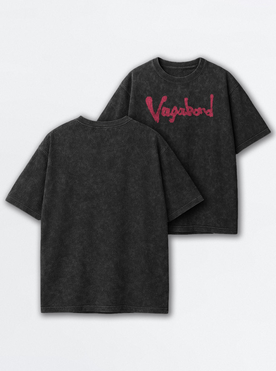 Red Brush Script – T-Shirt – mockup | Vagabond