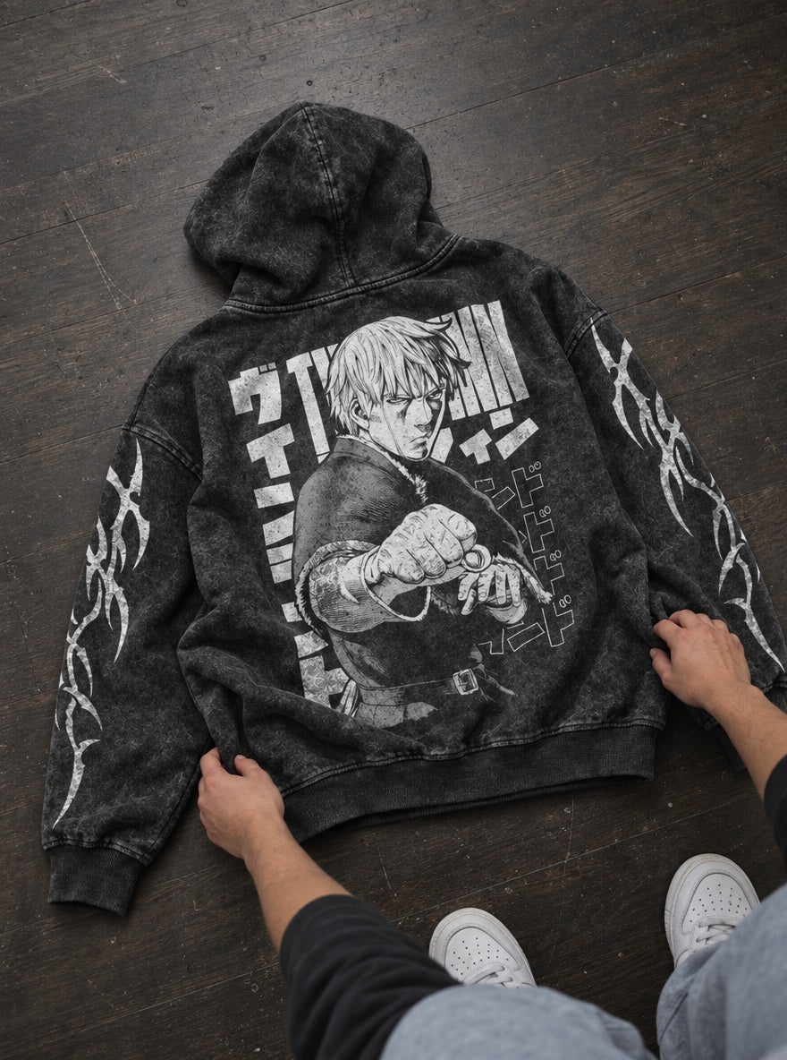 Thorfinn Fist – Hoodie – flat-lay | Vinland Saga