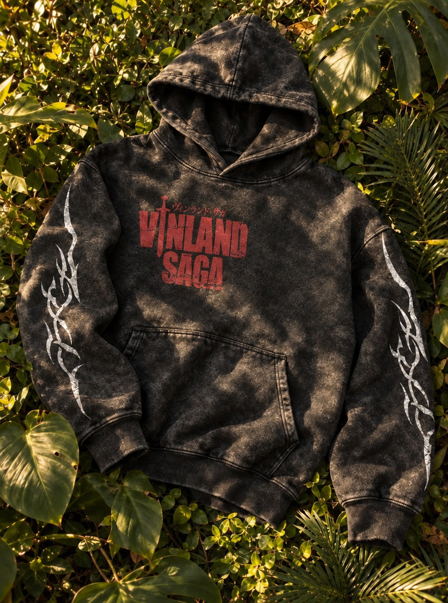 Red Sword Logo – Hoodie – flat-lay | Vinland Saga