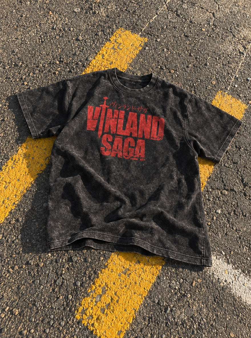 Red Sword Logo – T-Shirt – flat-lay | Vinland Saga