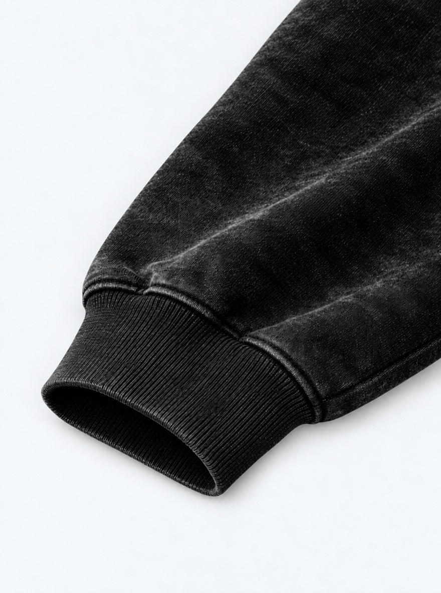 Chained Brand Sigil – Black & Grey Hoodie – cuff close-up | Berserk