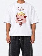 A A – White Tee – model shot | Meme Tees