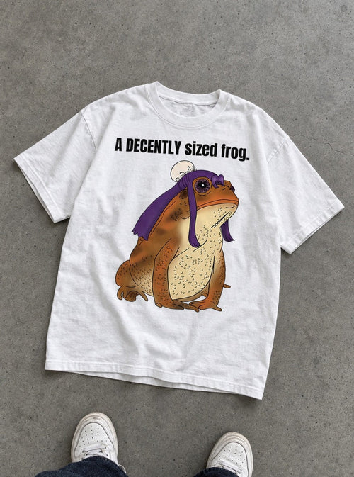 A Decently Sized Frog – White Tee – flat-lay | Apothecary Diaries