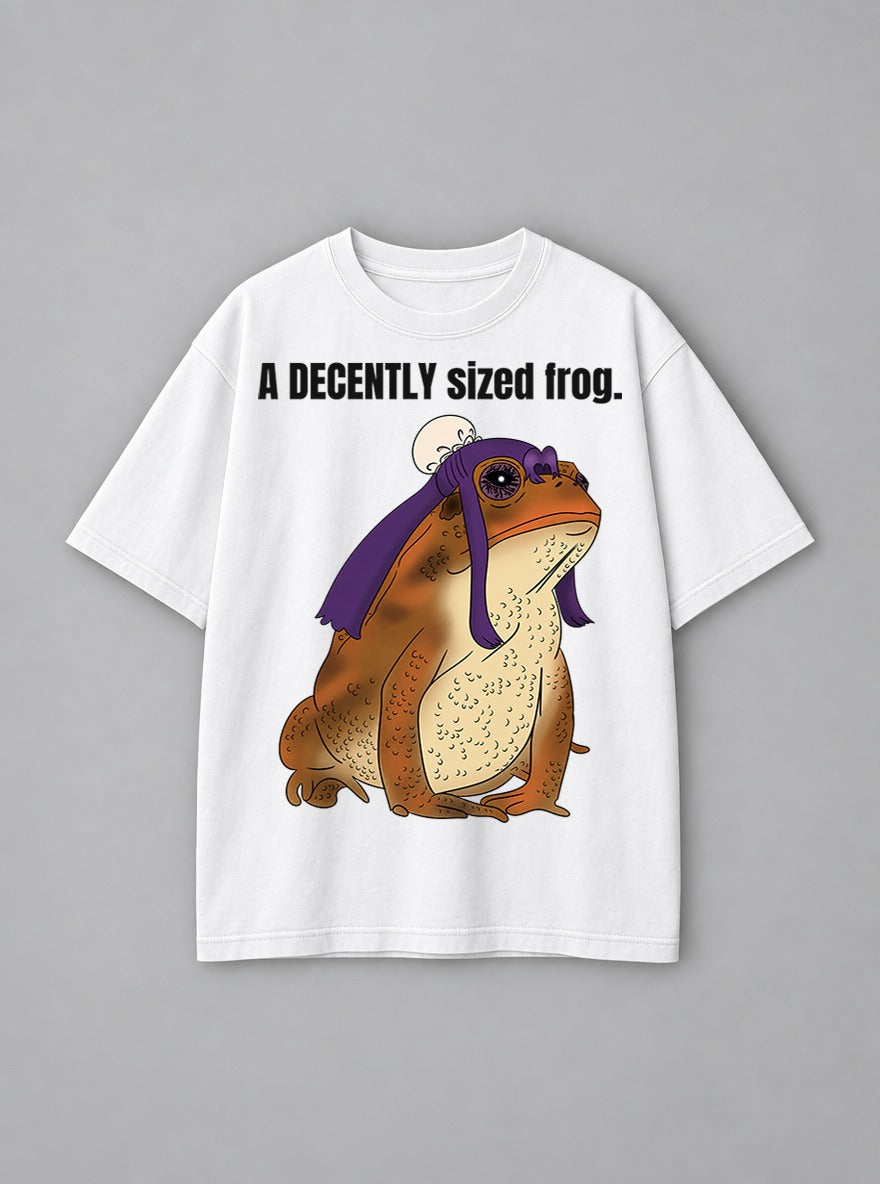 A Decently Sized Frog – White Tee – mockup | Apothecary Diaries