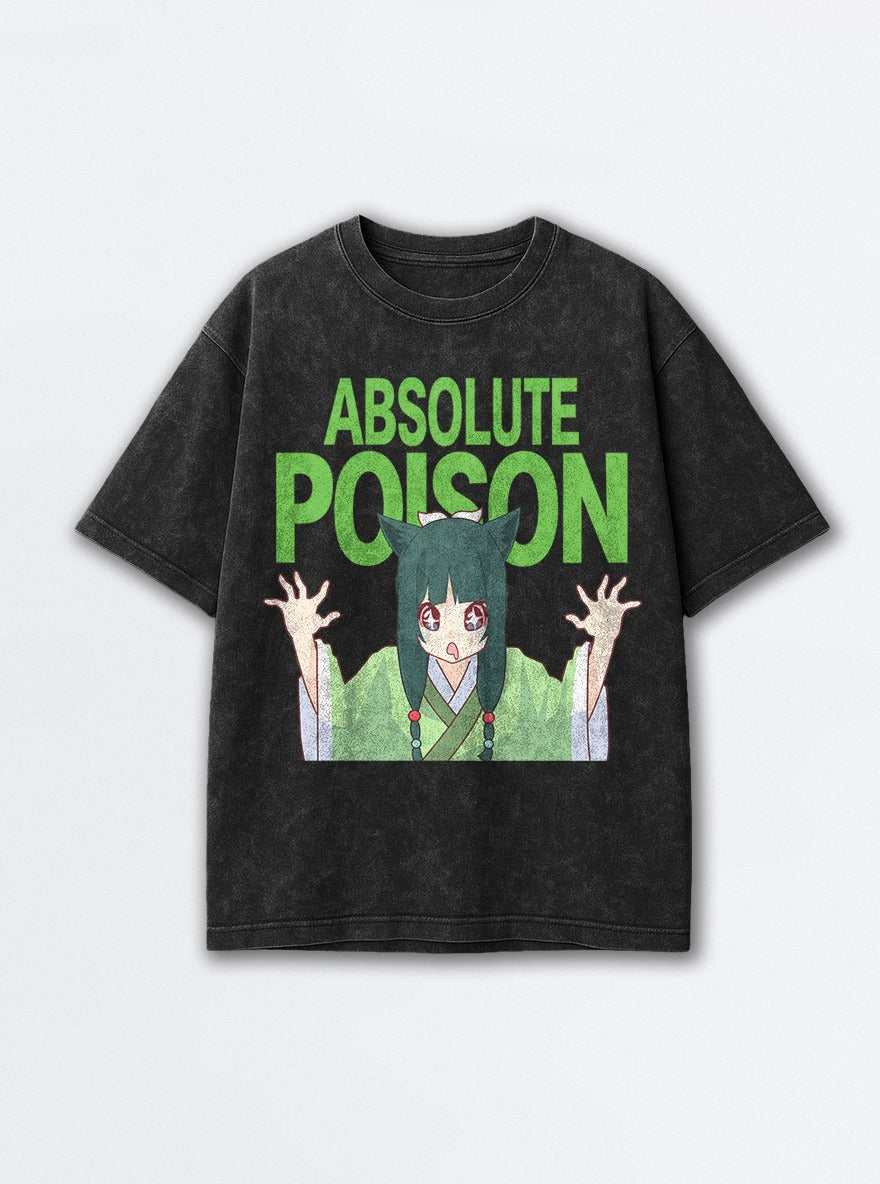 Absolute Poison – Black Acid Wash Tee – mockup | Apothecary Diaries