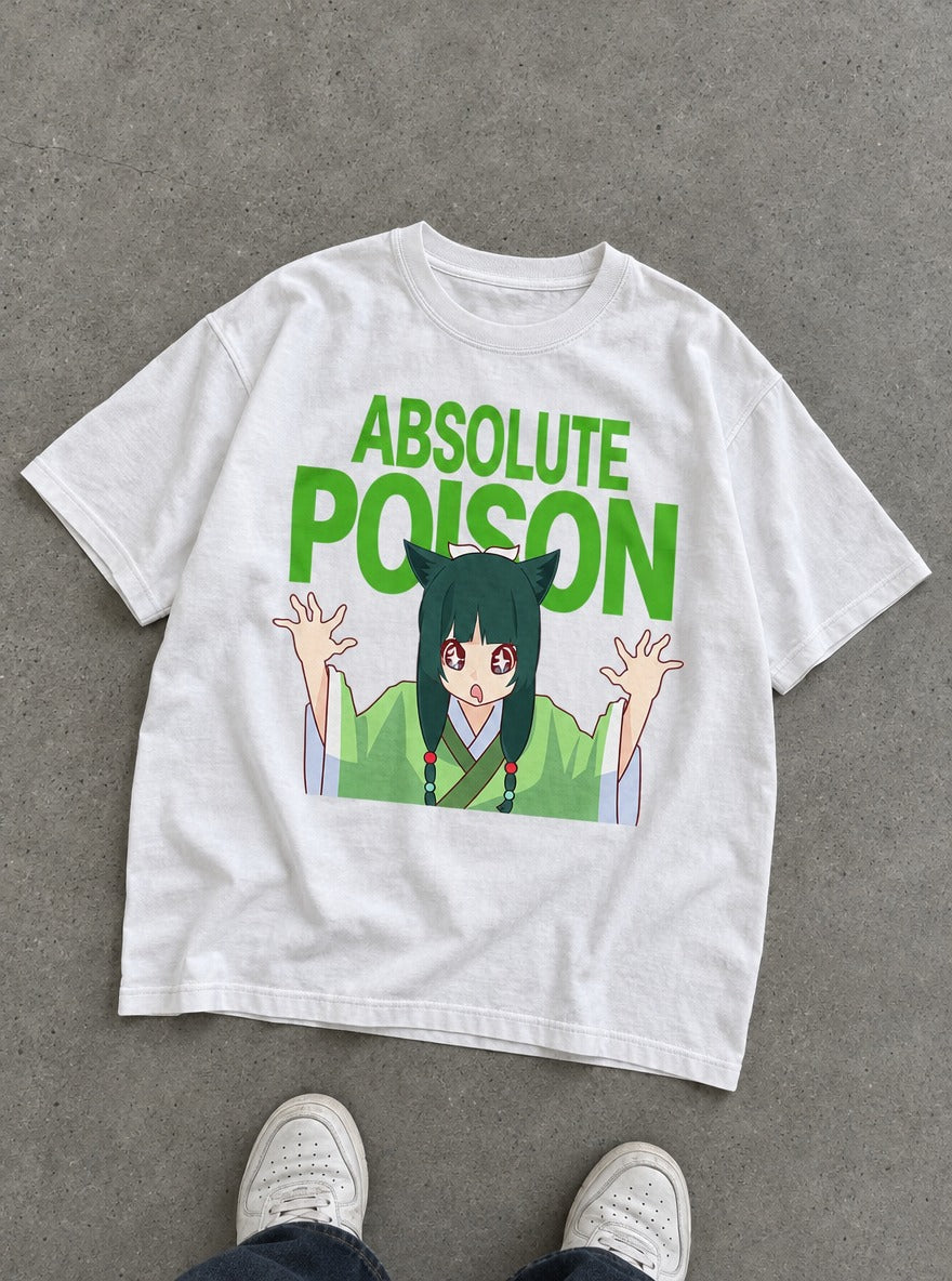 Absolute Poison – White Tee – flat-lay | Apothecary Diaries