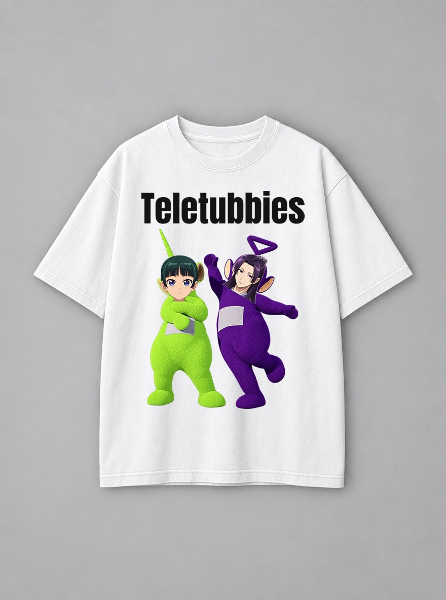 Apothecary Teletubbies – White Tee – mockup | Apothecary Diaries