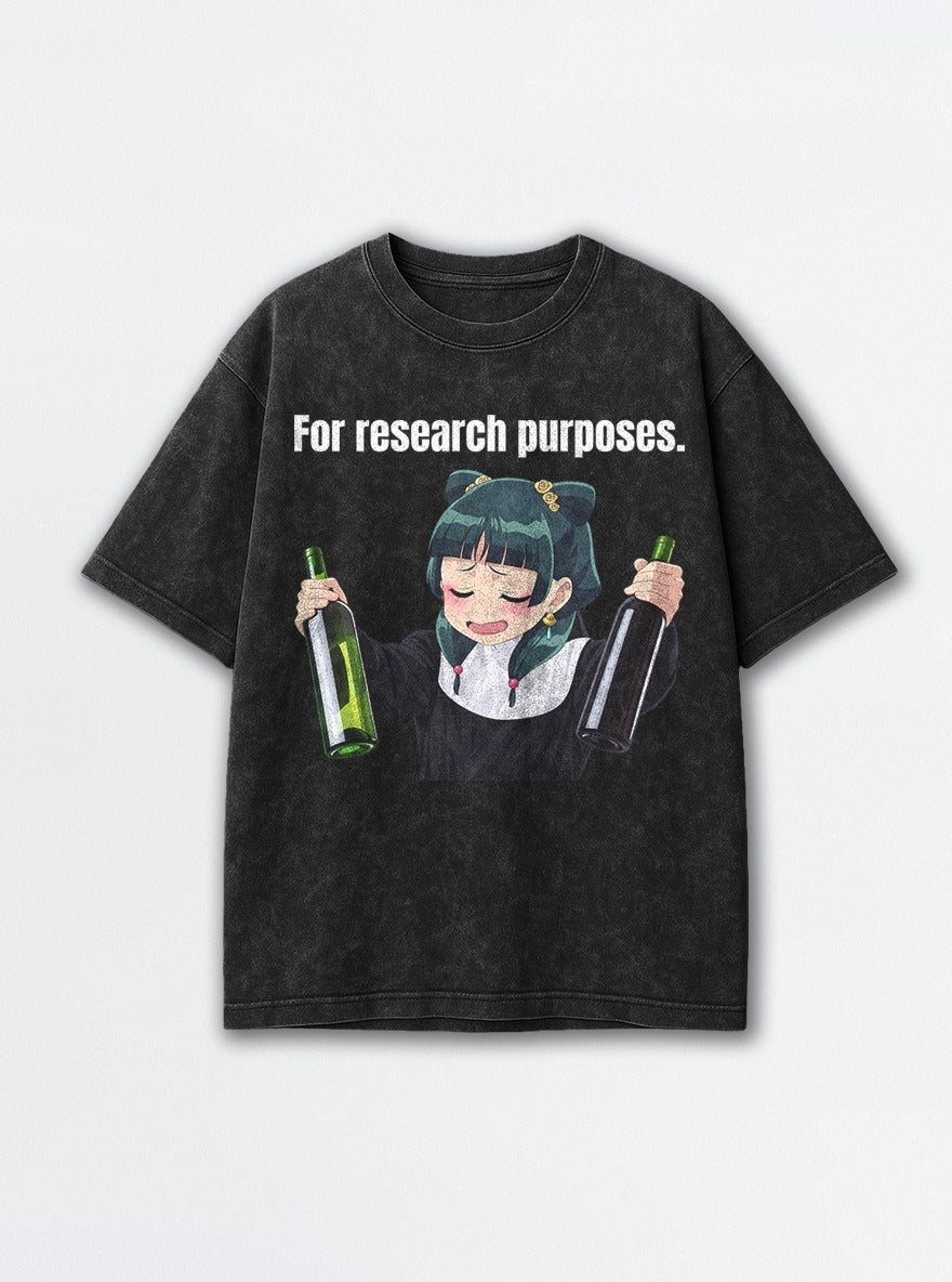 For Research Purposes – Black Acid Wash Tee – mockup | Apothecary Diaries