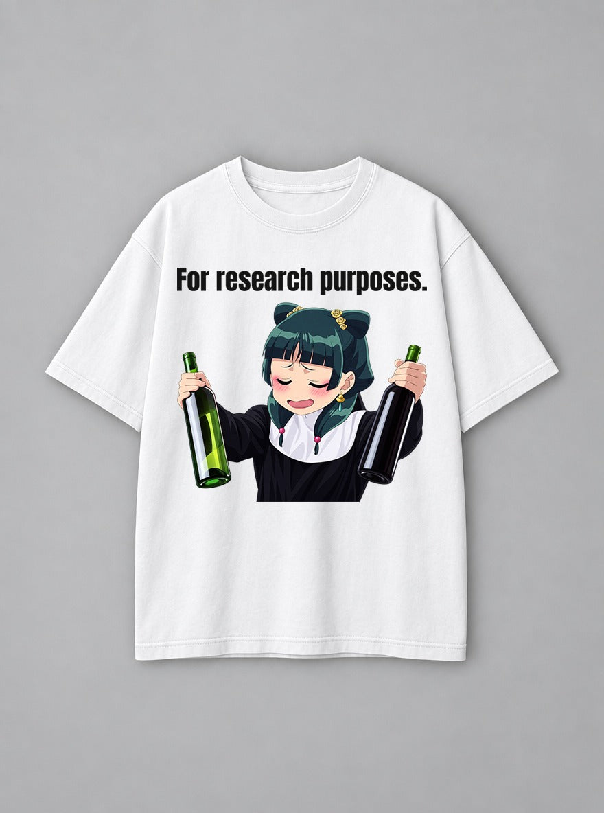 For Research Purposes – White Tee – mockup | Apothecary Diaries