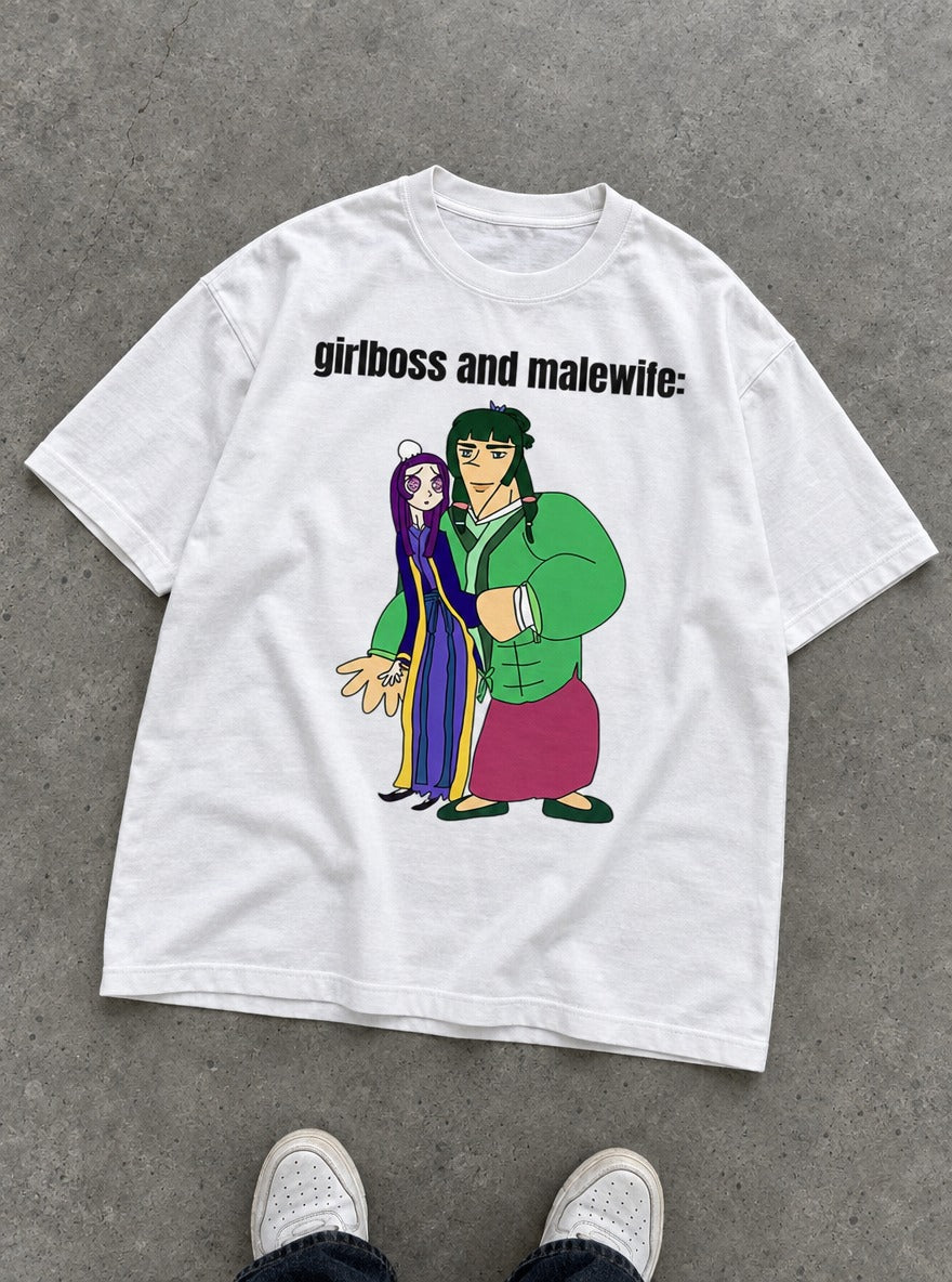 Girlboss and Malewife – White Tee – flat-lay | Apothecary Diaries
