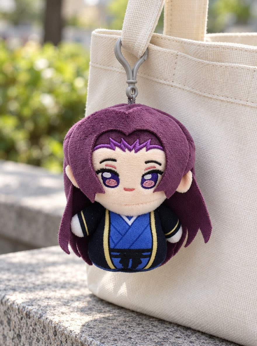 Jinshi & Maomao Plush Keychains – Jinshi – Navy – on a tote bag | Apothecary Diaries