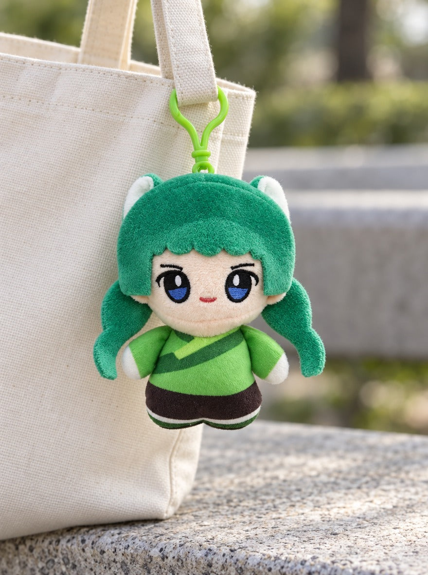 Jinshi & Maomao Plush Keychains – Maomao – Green – on a tote bag | Apothecary Diaries