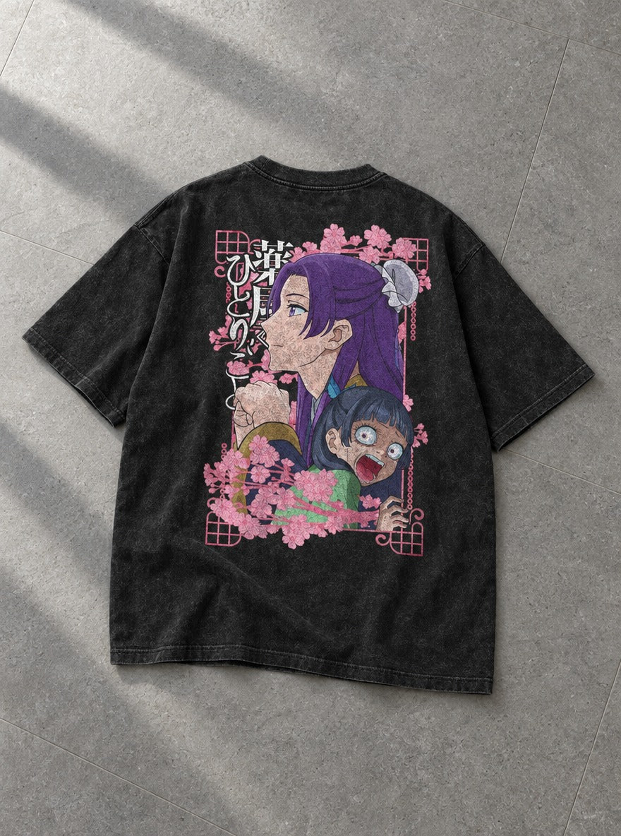 Jinshi Cherry Blossom – T-Shirt – flat-lay | Apothecary Diaries