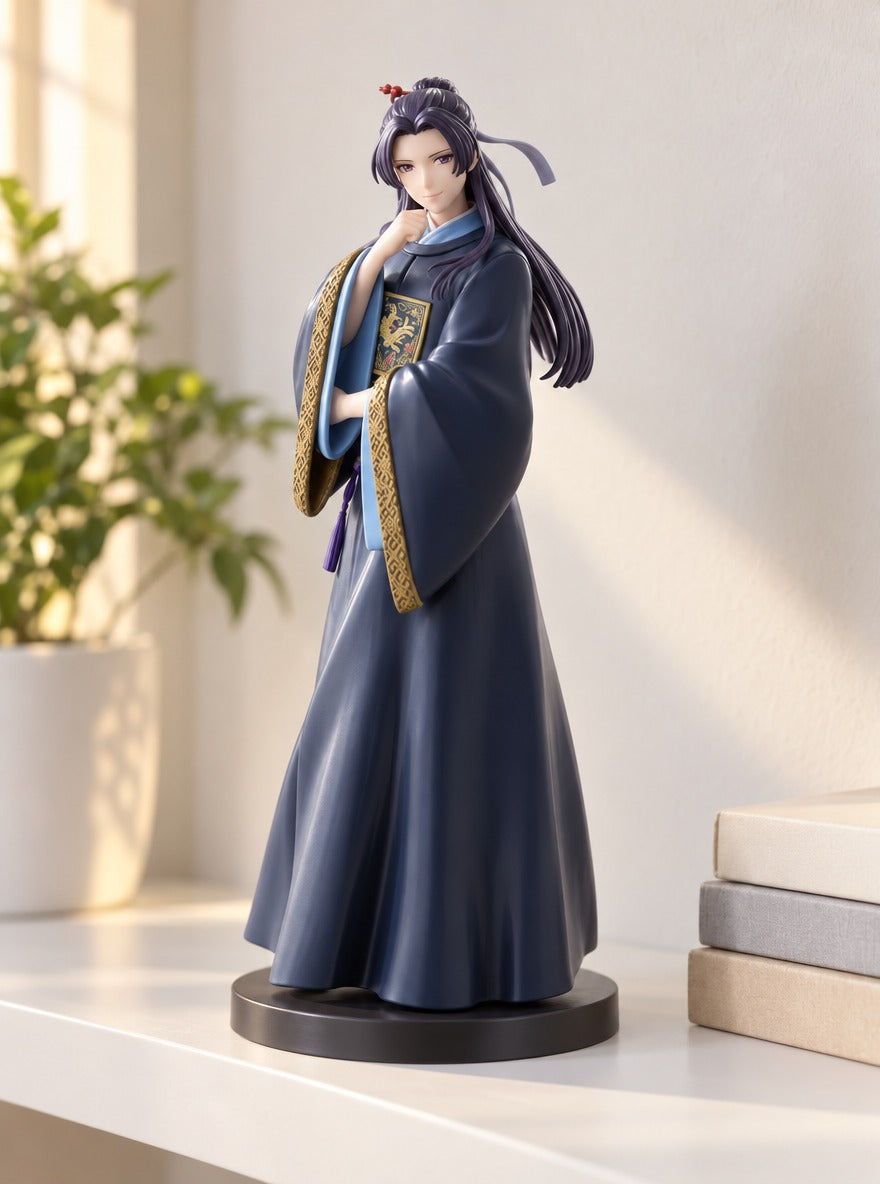 Jinshi Imperial Robe Figure – on a display shelf | Apothecary Diaries