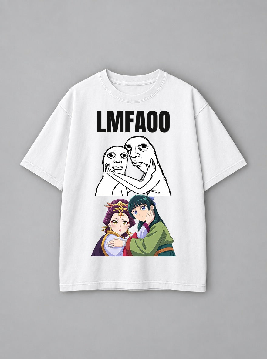 LMFAOO – White Tee – mockup | Apothecary Diaries