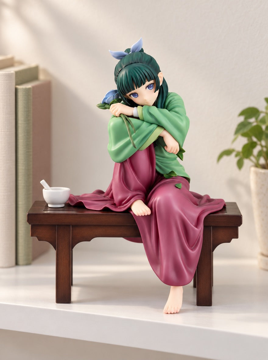 Maomao Bench Figure – on a display shelf | Apothecary Diaries