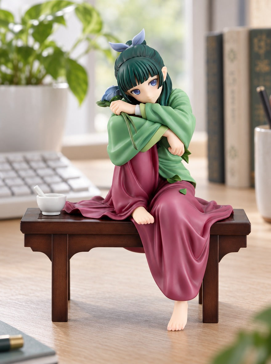Maomao Bench Figure – on a desk | Apothecary Diaries