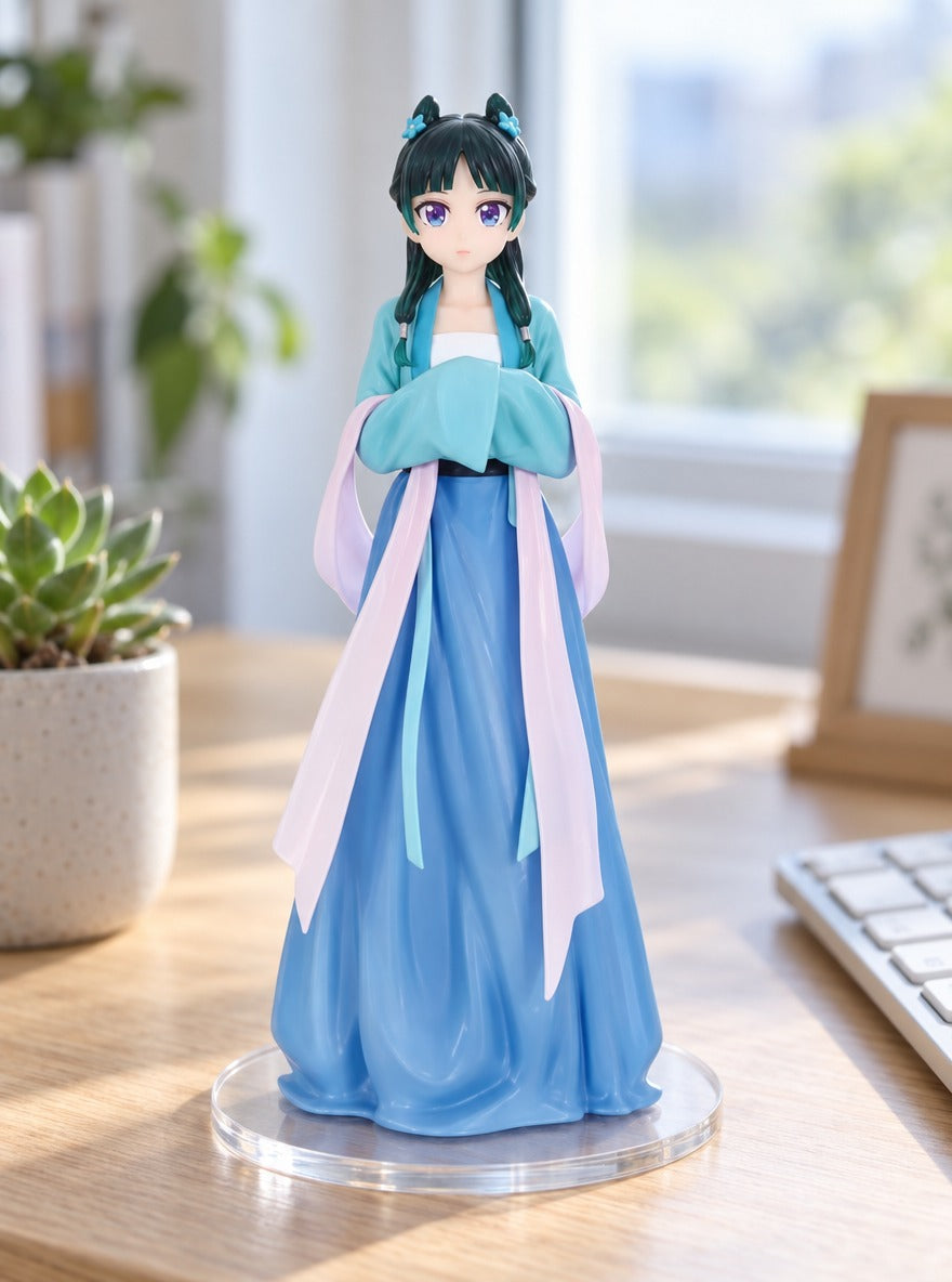Maomao Blue Hanfu Figure – on a desk | Apothecary Diaries