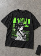 Maomao Detective Poster – Black Acid Wash Tee – flat-lay | Apothecary Diaries