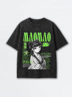 Maomao Detective Poster – Black Acid Wash Tee – mockup | Apothecary Diaries