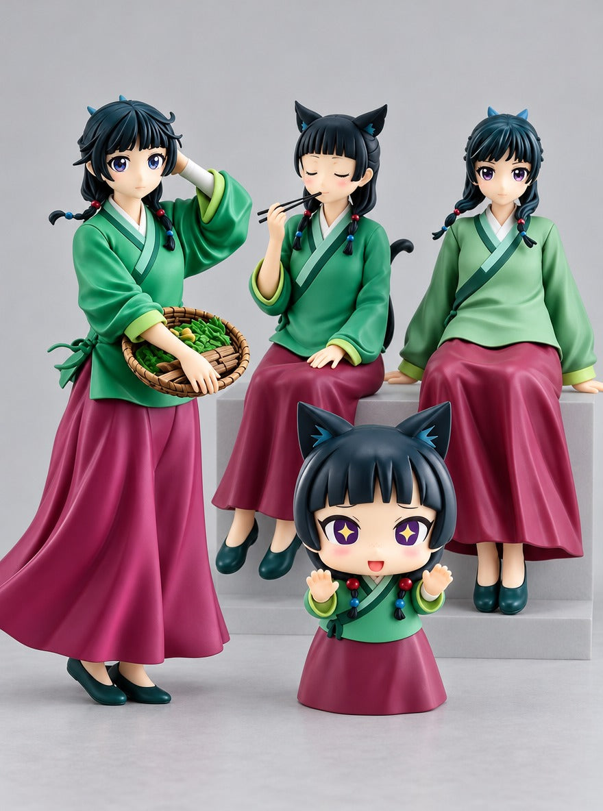 Maomao Figure Set (4 Figures) – set of 4, front view | Apothecary Diaries