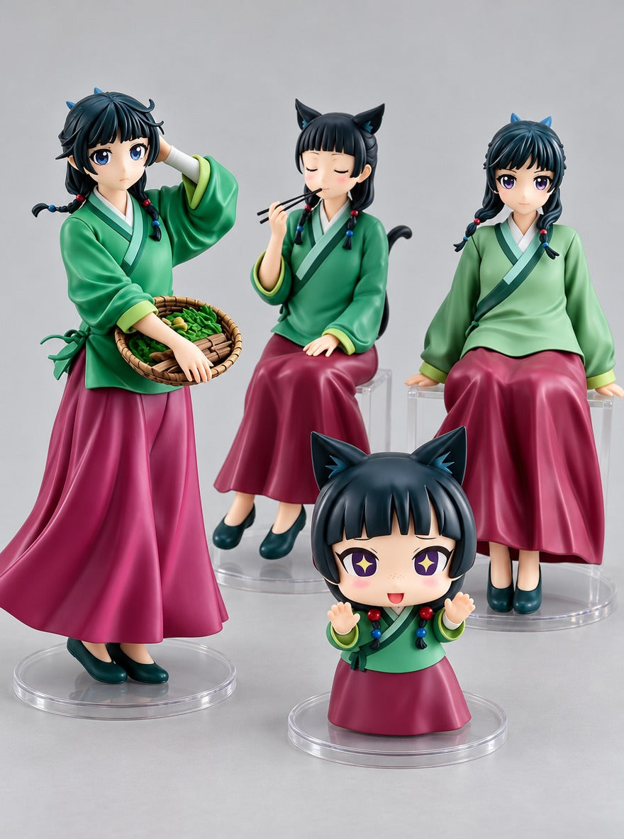 Maomao Figure Set (4 Figures) – set of 4, side angle | Apothecary Diaries