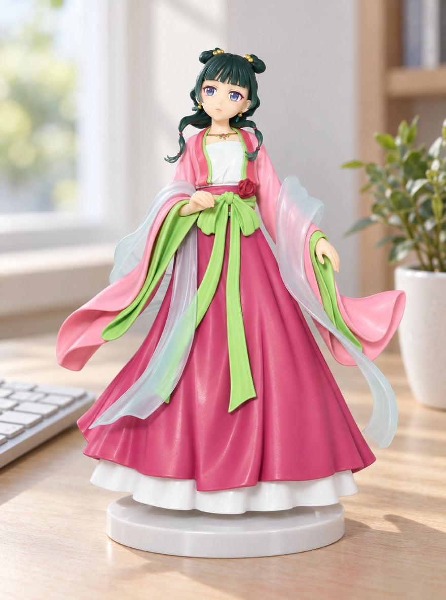 Maomao Pink Hanfu Figure – on a desk | Apothecary Diaries