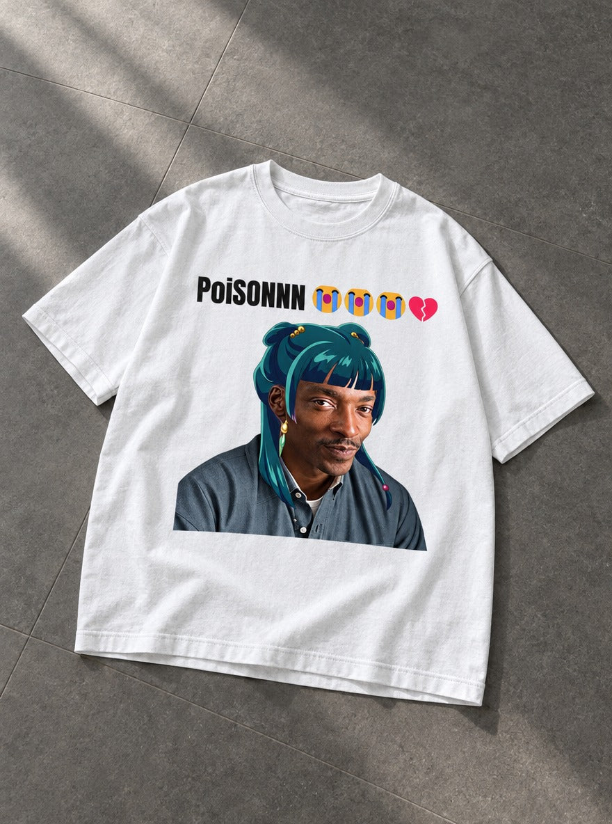 Poisonnn – White Tee – flat-lay | Apothecary Diaries