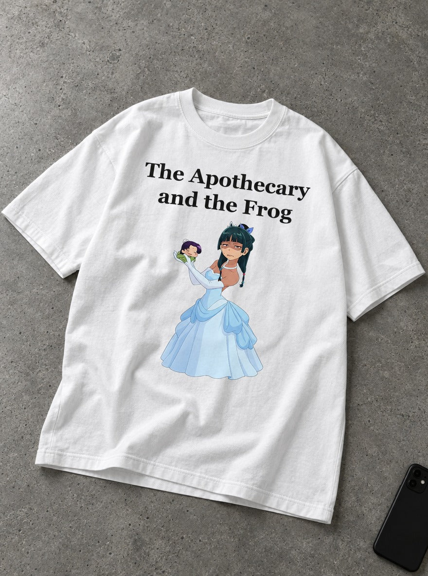 The Apothecary and the Frog – White Tee – flat-lay | Apothecary Diaries