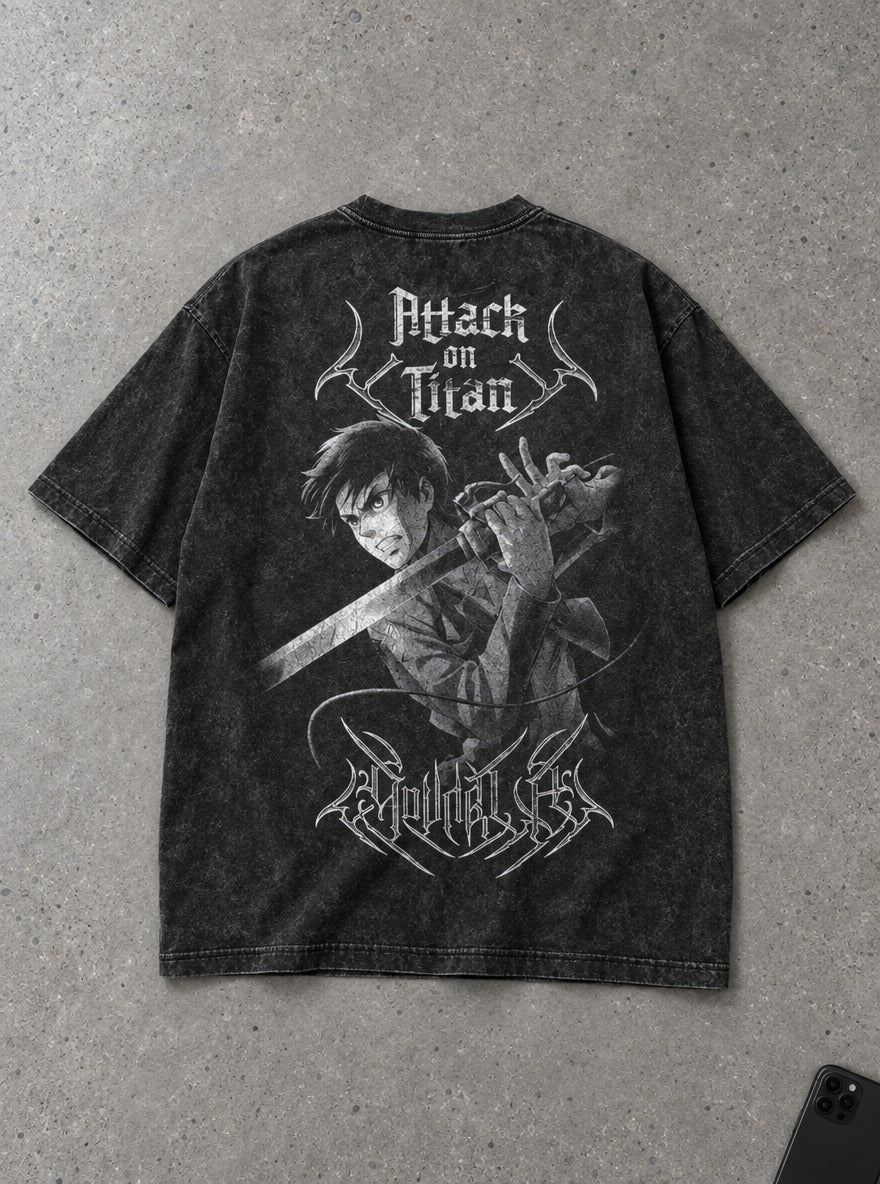 Eren Blade – T-Shirt – flat-lay | Attack on Titan