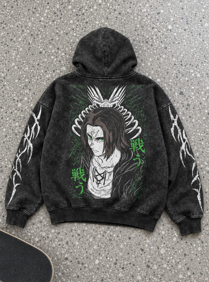 Eren Fight – Hoodie – flat-lay | Attack on Titan