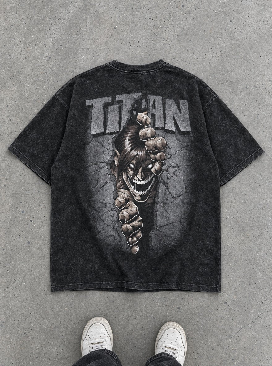 Eren Titan Breakout – T-Shirt – flat-lay | Attack on Titan