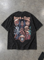 Titan Lineup – T-Shirt – flat-lay | Attack on Titan