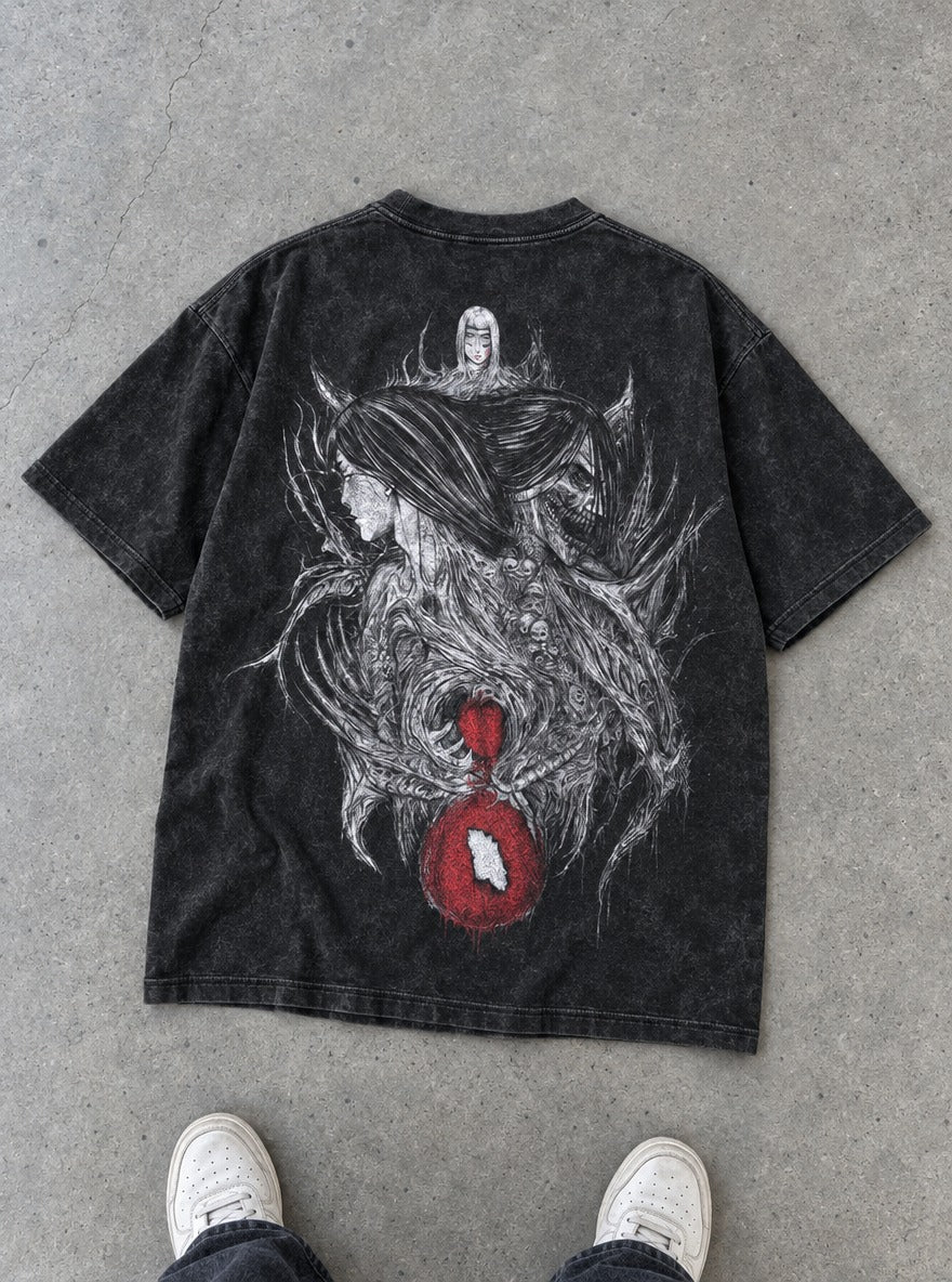 Ymir & Eren – T-Shirt – flat-lay | Attack on Titan