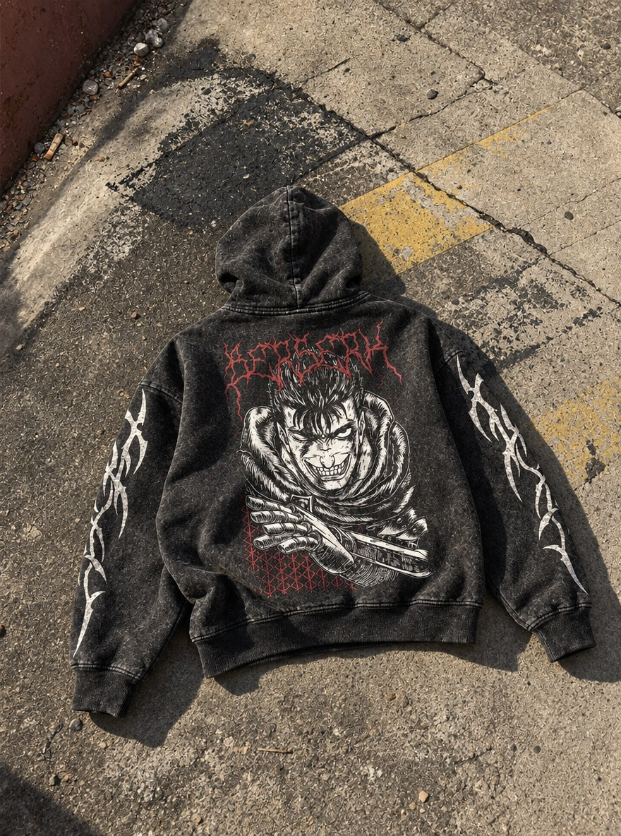 Berserk Thorn Title – Hoodie – flat-lay | Berserk
