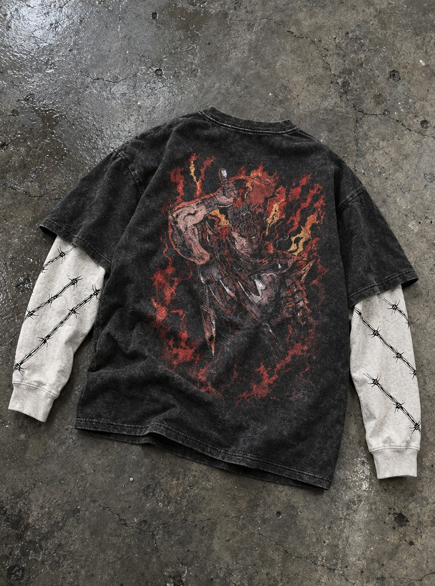 Blazing Guts – Double Sleeves – flat-lay | Berserk