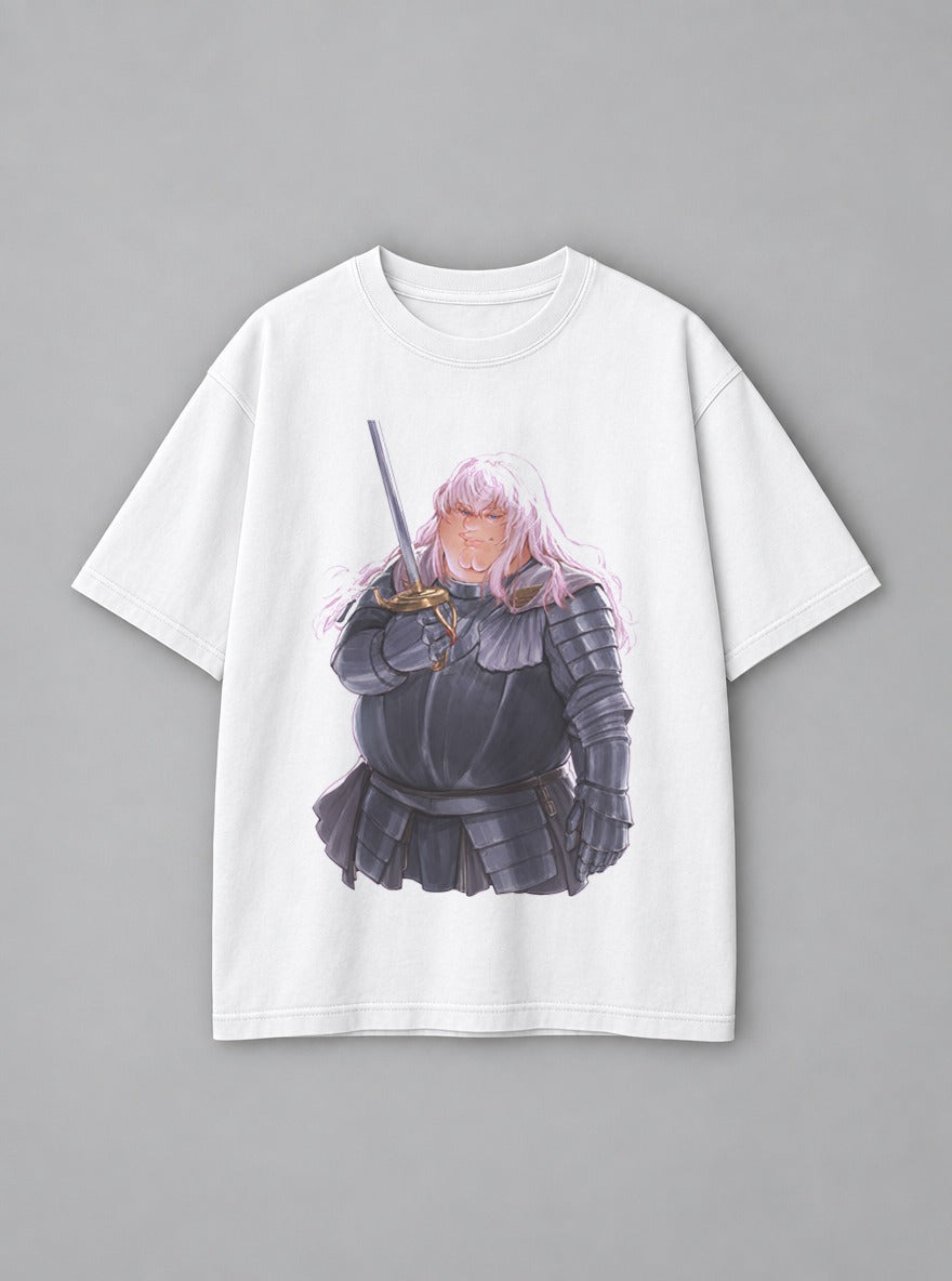 Chubby Griffith – White Tee – mockup | Berserk