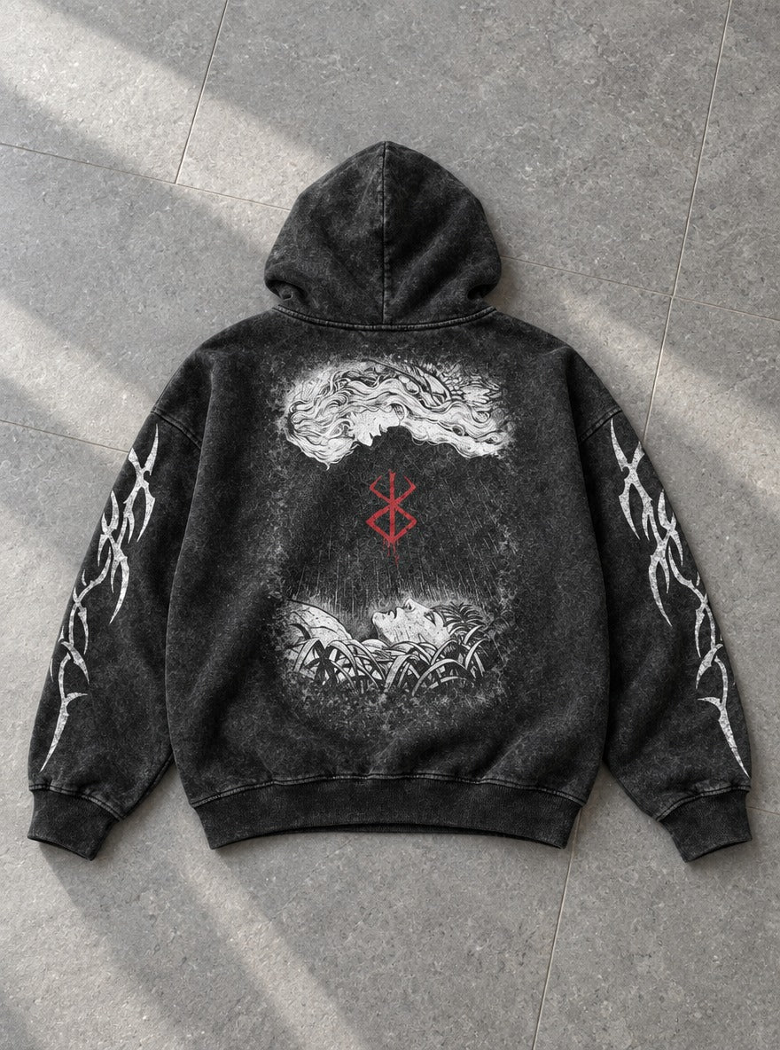 Griffith Guts Mirror – Hoodie – flat-lay | Berserk