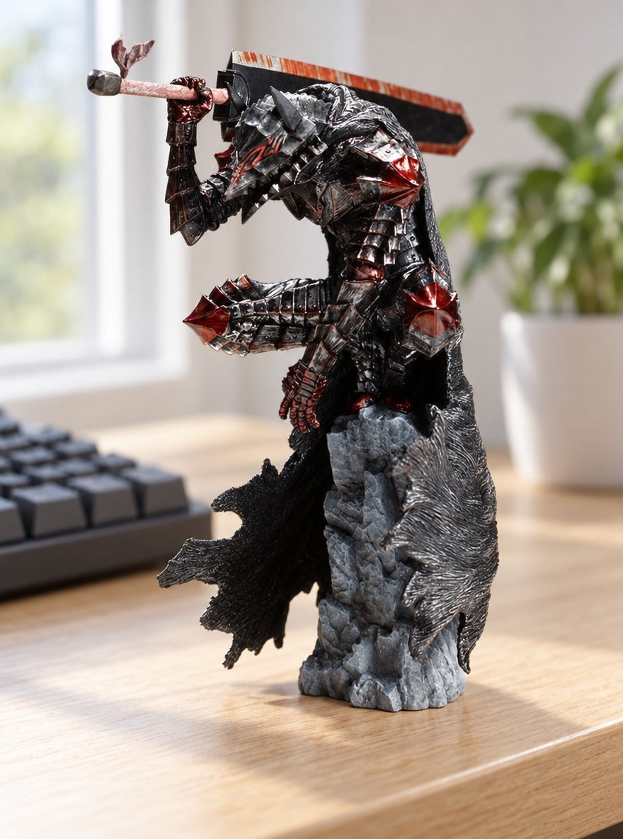 Guts Berserker Armor Figure – on a desk | Berserk
